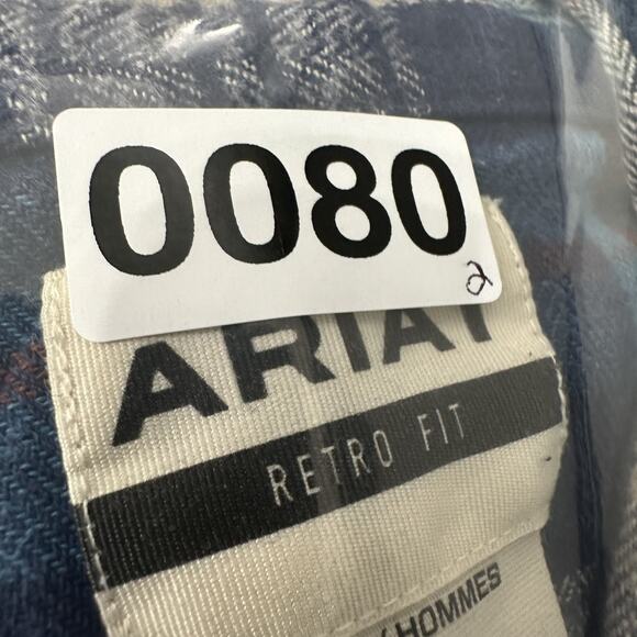 Ariat Retro Fit Shirt Men’s Large Hendrix Flannel Pearl Snap Rodeo Work Wear - Picture 11 of 11